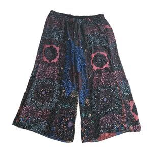 Johnny Was Axelle Burnout Silk-Blend Wide Leg Pants Women's XXL Multicolor NEW